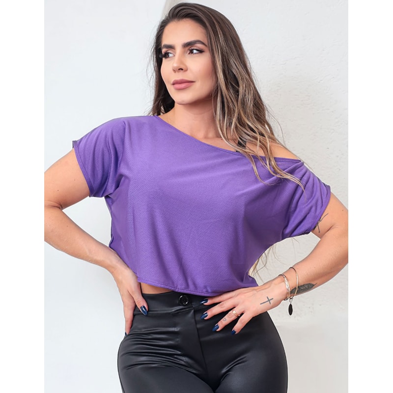 Bata Feminina Ombro Só em Dry Fit Roxo | Ref: 4.4.4271-10