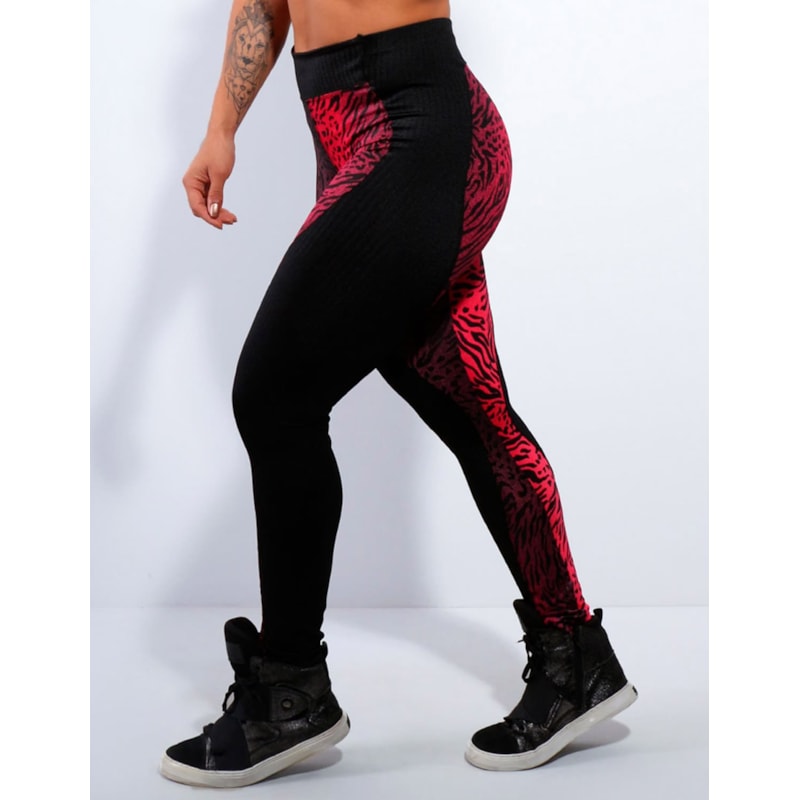 Calça em Poliamida com Textura e Cirrê Estampado | Ref: 3.3.2423-1208
