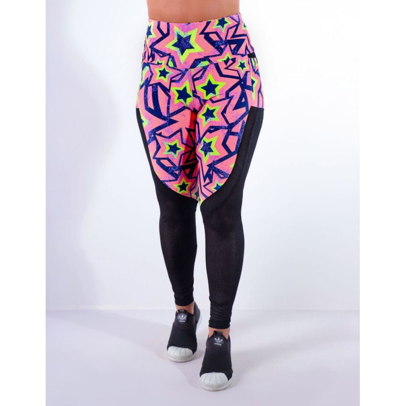Calça Feminina Estampada com Tela e Bolsos | Ref: 4.4.4170-3171