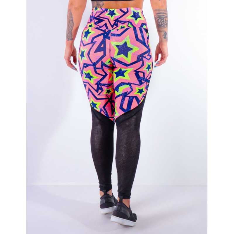 Calça Feminina Estampada com Tela e Bolsos | Ref: 4.4.4170-3171