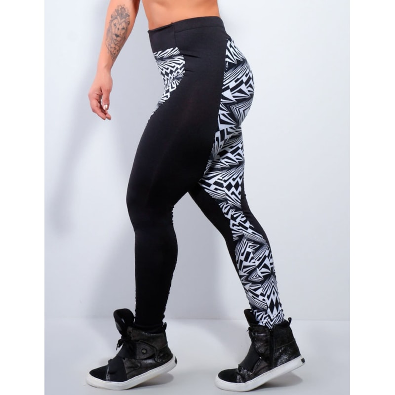 Calça Valoriza Bumbum com Cirrê Estampado | Ref: 4.4.4163-3102