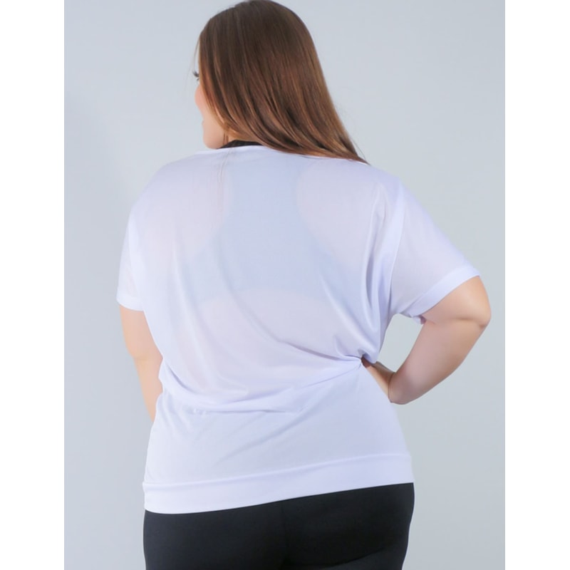 Blusa Plus Size Branca Dry Fit | Ref: 4.4.4145-02