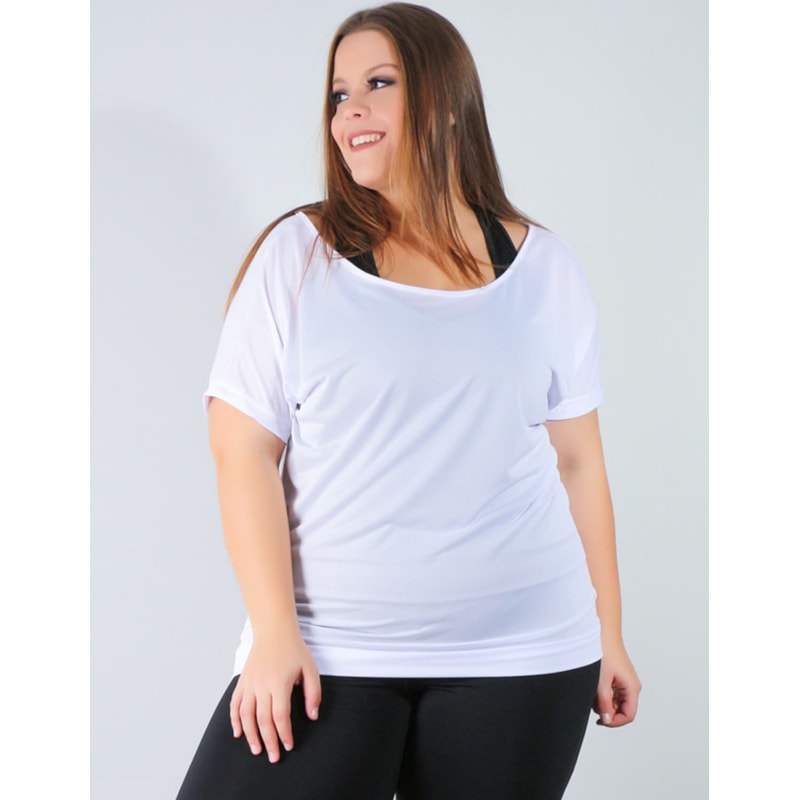 Blusa Plus Size Branca Dry Fit | Ref: 4.4.4145-02