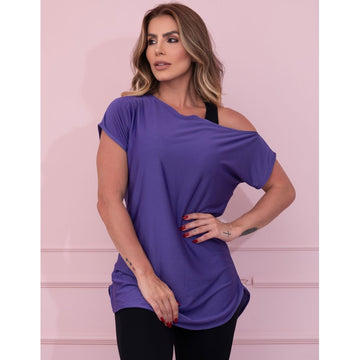 Blusa Ombro Só em Dry Fit Roxo | Ref: 3.3.2434-10