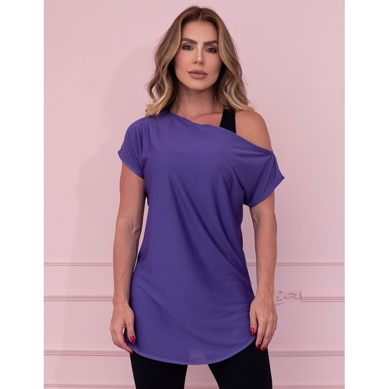 Blusa Ombro Só em Dry Fit Roxo | Ref: 3.3.2434-10