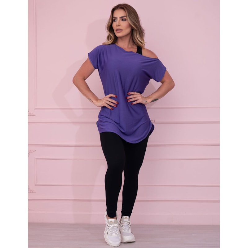 Blusa Ombro Só em Dry Fit Roxo | Ref: 3.3.2434-10