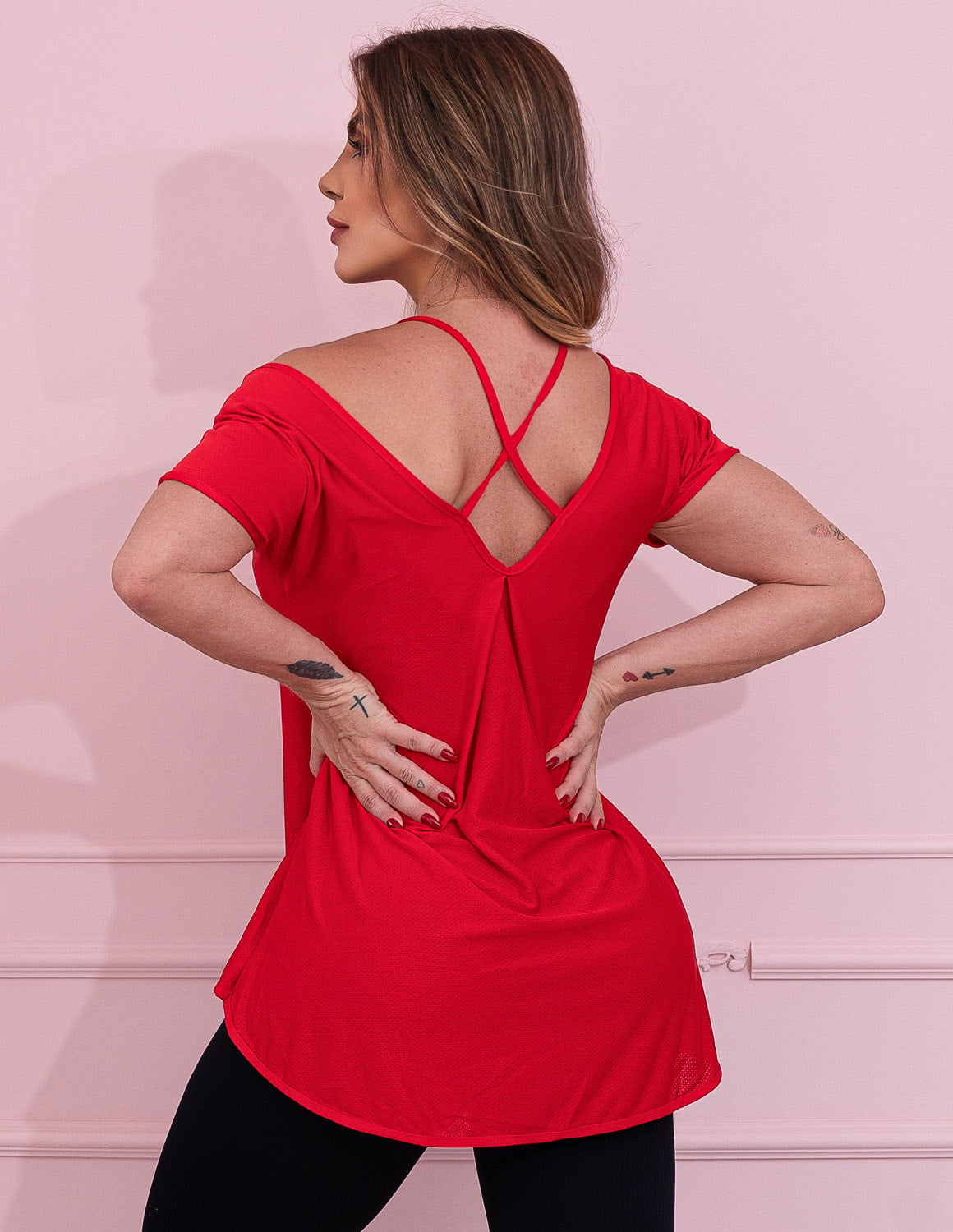 Blusa Fitness em Dry Fit Vermelha | Ref: 3.3.2553-11