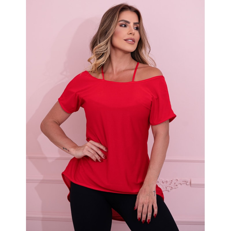 Blusa Fitness em Dry Fit Vermelha | Ref: 3.3.2553-11