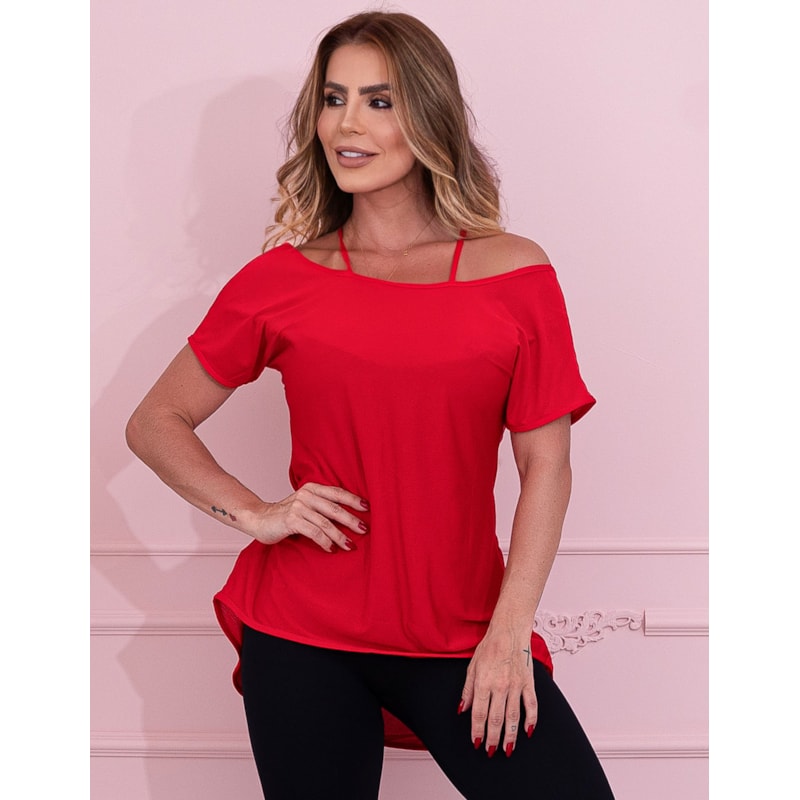 Blusa Fitness em Dry Fit Vermelha | Ref: 3.3.2553-11