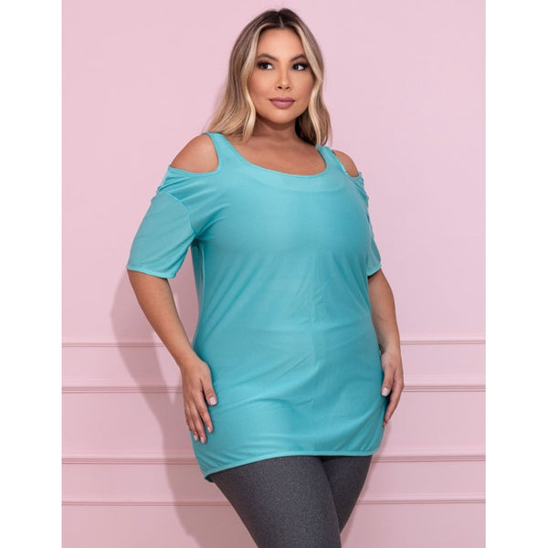 Blusa para Academia Plus Size em Dry Fit Verde | Ref: 4.4.1751-05