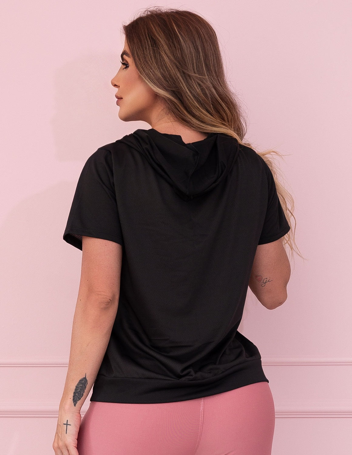 Blusa Fitness em Dry Fit de Poliéster Preto | Ref: 4.4.4039-01