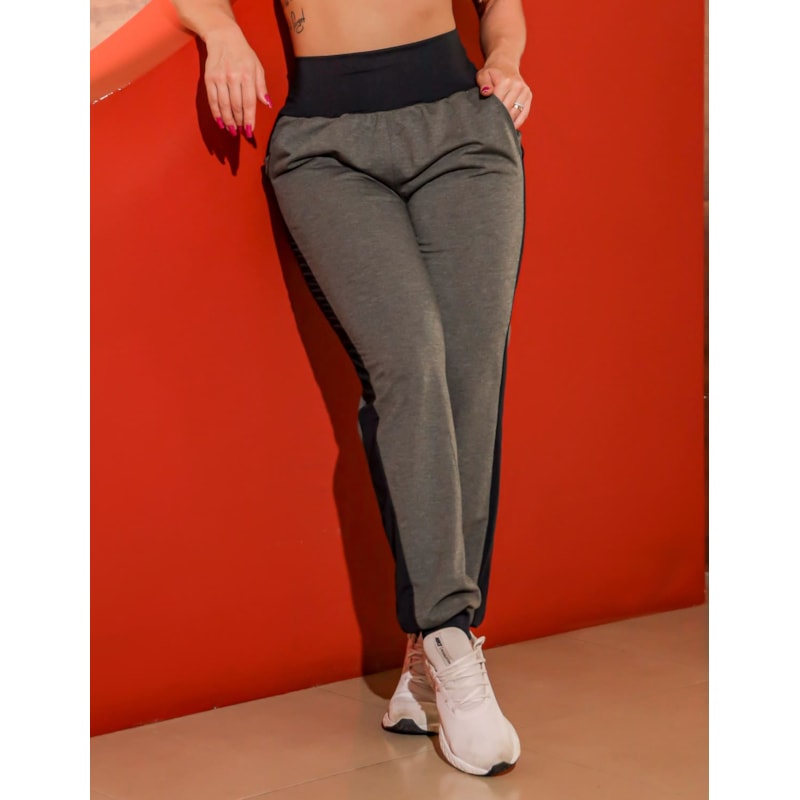 Calça Jogger de Viscolycra com Bolsos Laterais | Ref: 3.3.2586-0301