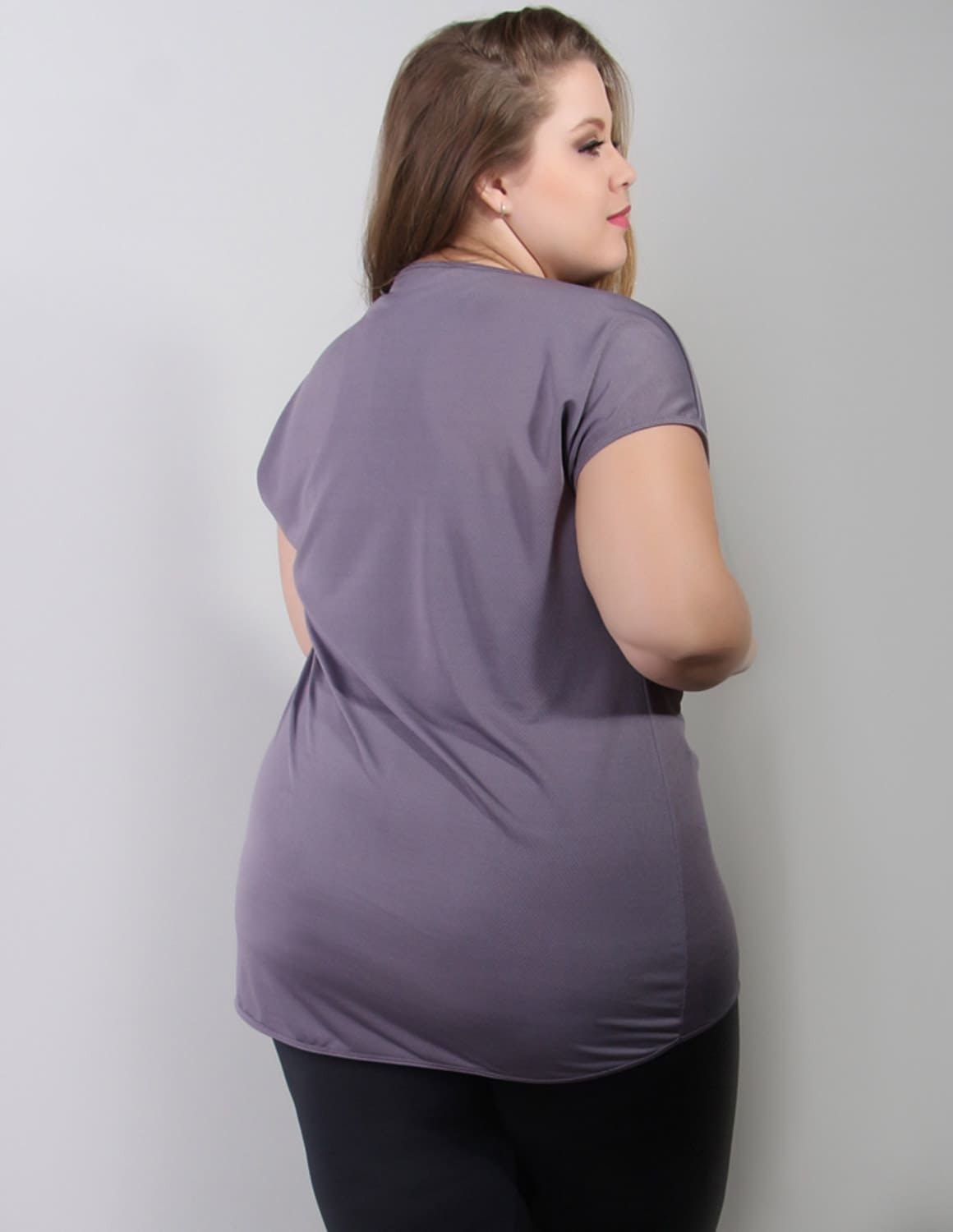 Blusa Feminina Plus Size em Dry Fit Grafite | Ref: 4.4.1752-28