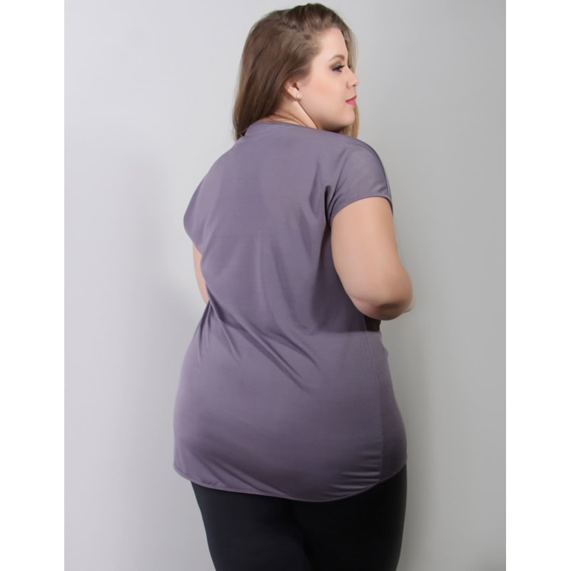 Blusa Feminina Plus Size em Dry Fit Grafite | Ref: 4.4.1752-28