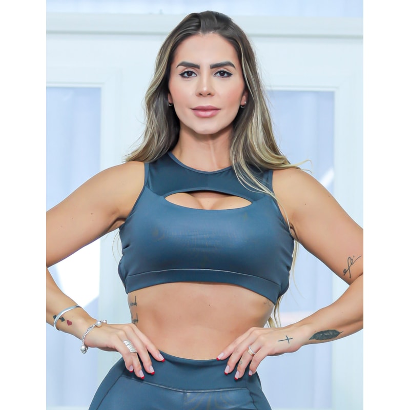 Cropped Feminino em Cirrê com Bojo Removível | Ref: 3.3.2605-28