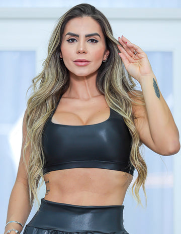 Cropped Feminino com Bojo Removível e Alças Cruzadas | Ref: 4.4.4452-01