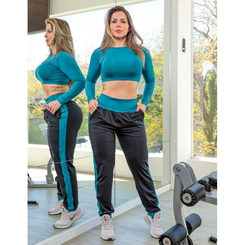 Cropped Feminino com Mangas Longas e sem Bojo | Ref: 4.4.4288-31
