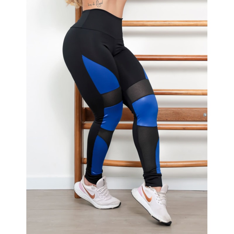 Calça Punho Feminina com Tela e Recortes em Cirrê | Ref: 3.3.2607-0120