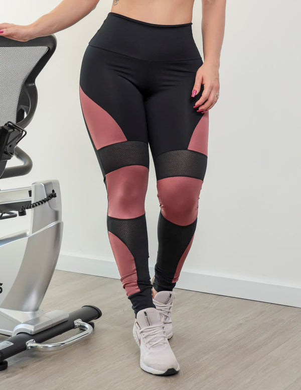 Calça Punho Feminina com Recortes em Cirrê e Tela | Ref: 3.3.2607-0155