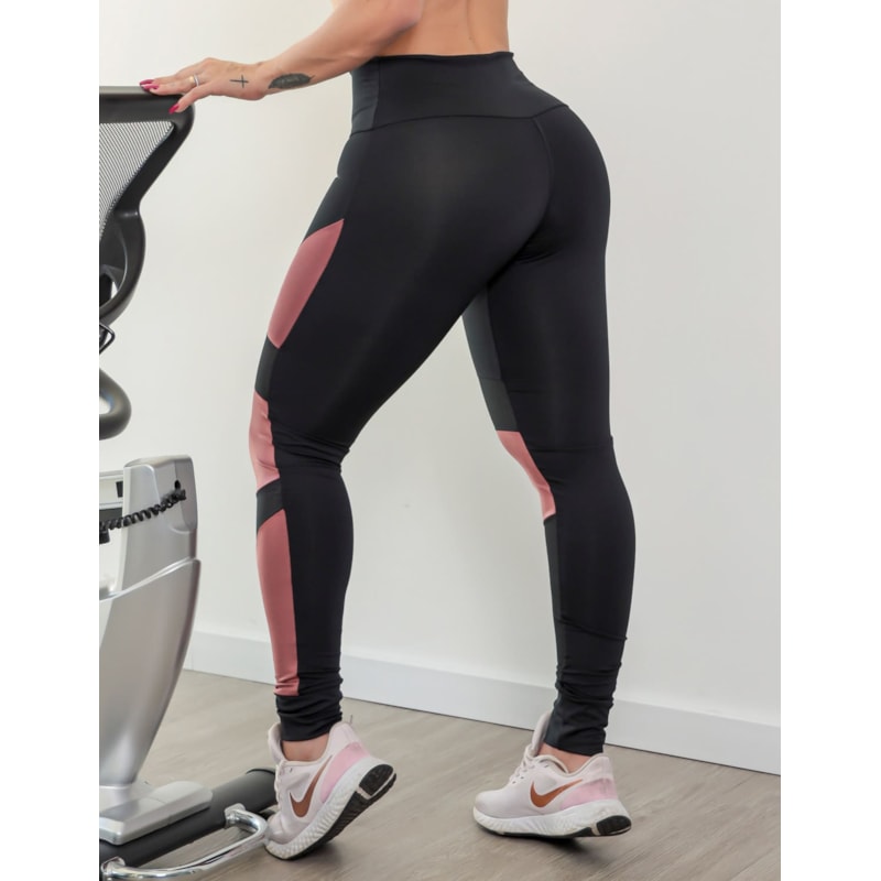 Calça Punho Feminina com Recortes em Cirrê e Tela | Ref: 3.3.2607-0155