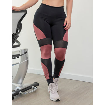 Calça Punho Feminina com Recortes em Cirrê e Tela | Ref: 3.3.2607-0155