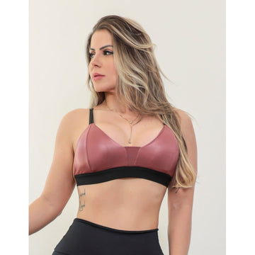 Top Fitness em Cirrê com Bojo Removível | Ref: 3.3.2606-55