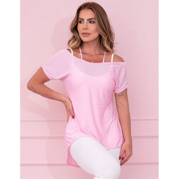 Blusa Fitness com Manguinhas Dry Fit | Ref: 3.3.2553-16