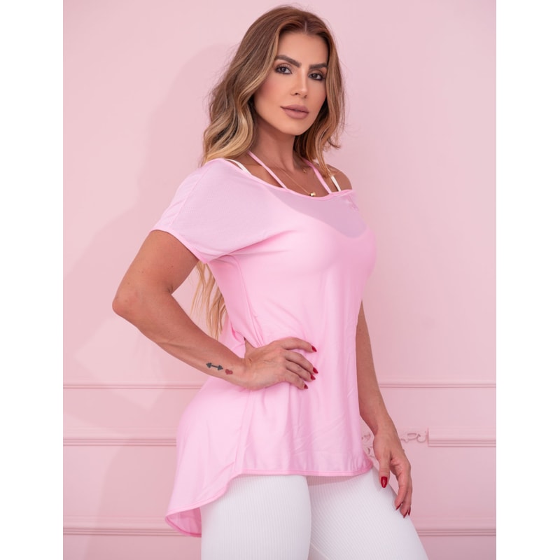 Blusa Fitness com Manguinhas Dry Fit | Ref: 3.3.2553-16