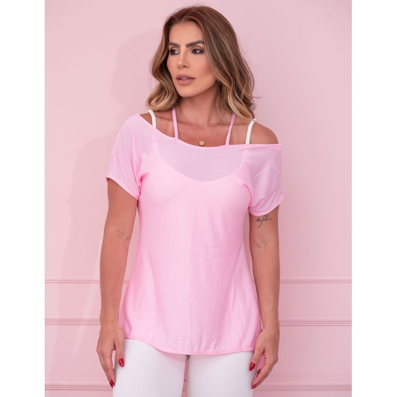 Blusa Fitness com Manguinhas Dry Fit | Ref: 3.3.2553-16
