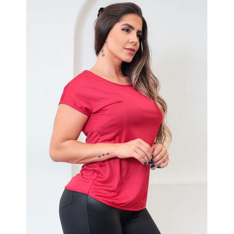 Blusinha Fitness com Manguinhas em Dry Fit | Ref: 3.3.2554-11