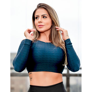 Cropped Feminino Manga Longa sem Bojo  | Ref: 3.3.2581-3249