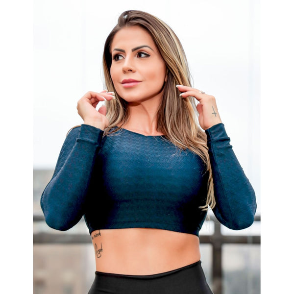 Cropped Feminino Manga Longa sem Bojo  | Ref: 3.3.2581-3249