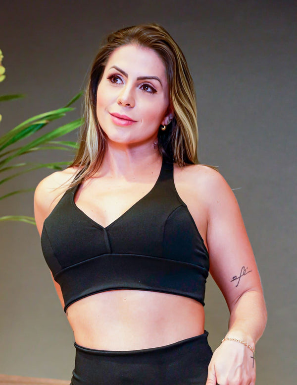 Cropped Feminino em Crepe com Bojo Removível | Ref: 3.3.2597-01