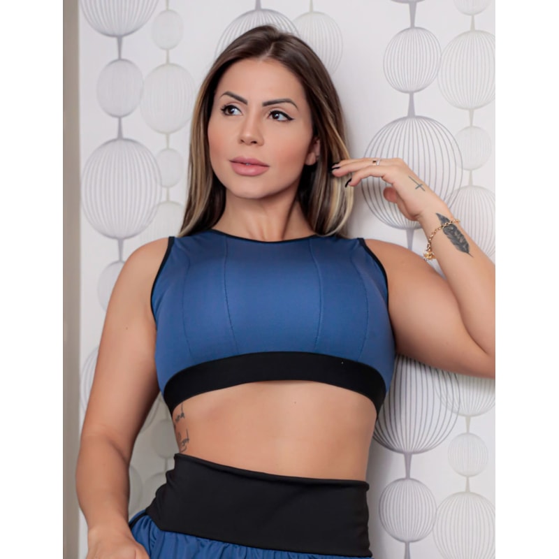 Cropped Feminino Fitness Runnning em Dry Fit sem Bojo | Ref: 4.4.4458-1801