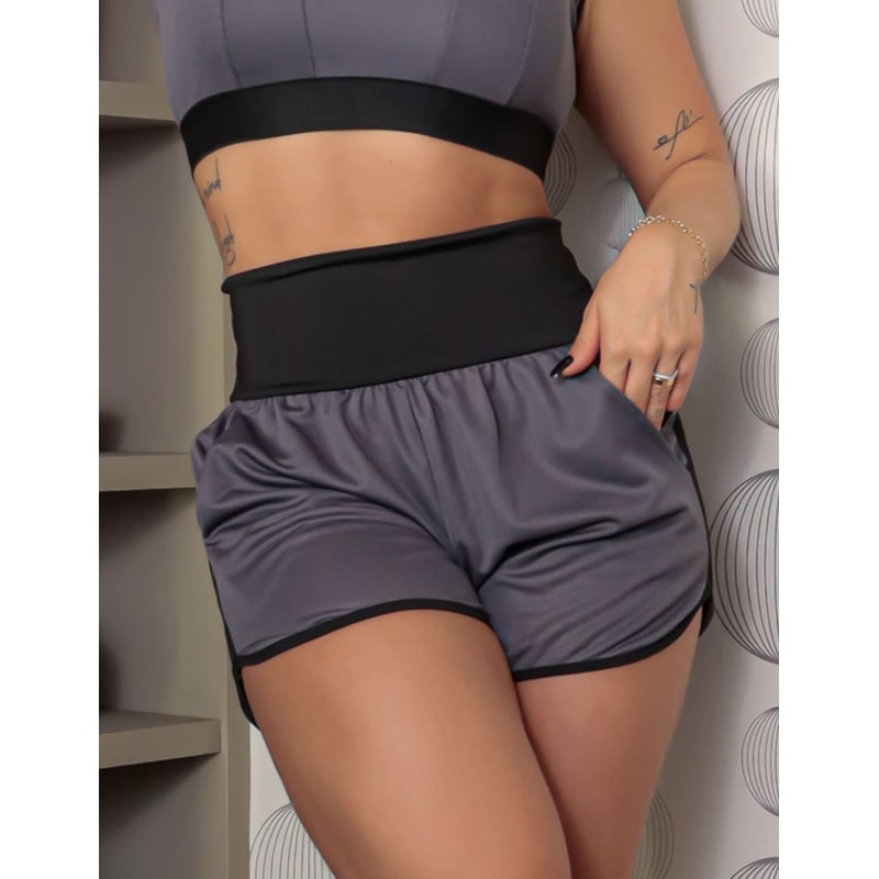 Short Fitness Academia Feminino Dry Running com Bolsos | Ref: 4.4.4457-2801