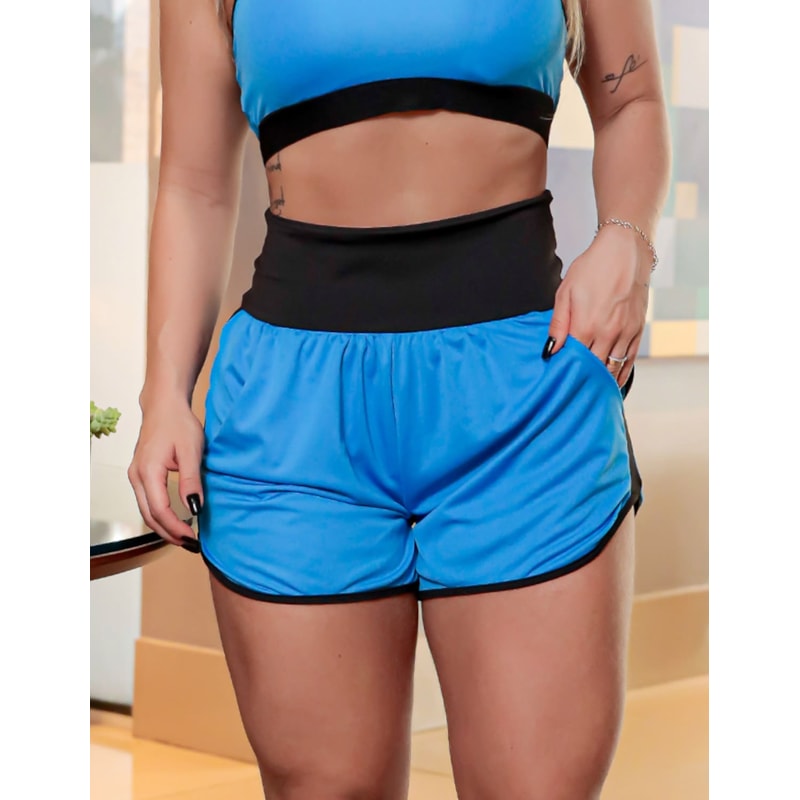 Short Fitness Dry Running com Bolsos e Proteção UV