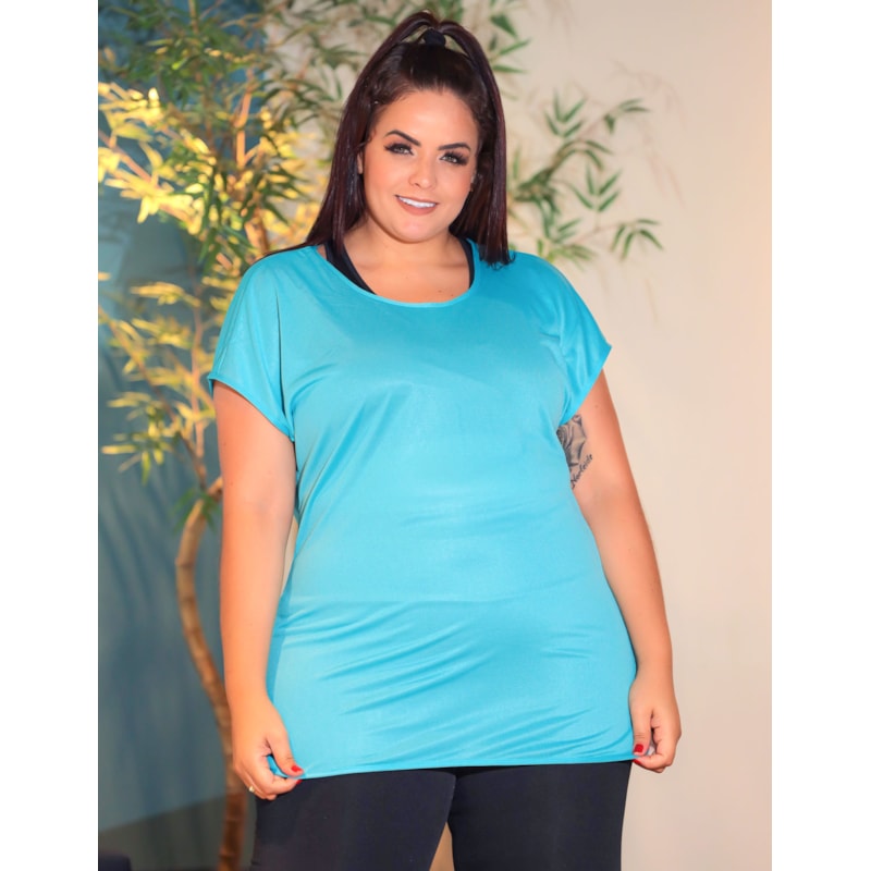 Blusa Fitness Feminina Plus Size em Dry Fit