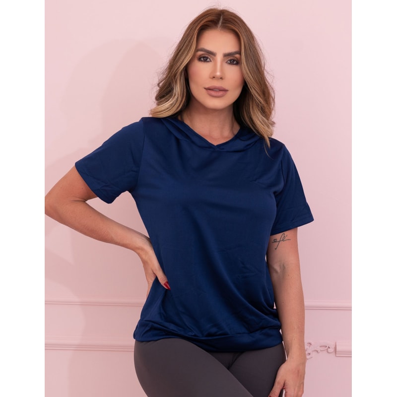Blusa Fitness Academia Dry Fit Furadinho com Capuz