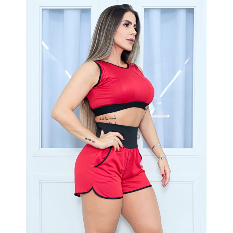 Cropped Feminino Esportivo Fitness em Dry Fit sem Bojo