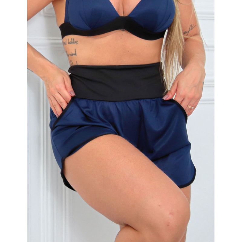 Shorts Saída de Praia e Fitness Feminino em Dry Fit com Bolsos