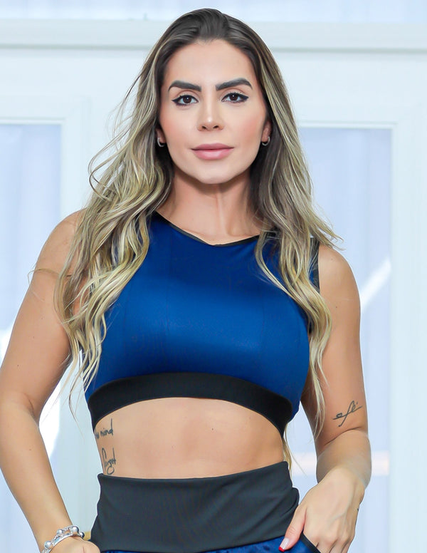 Top Cropped  Running Feminino em Dry Fit sem Bojo