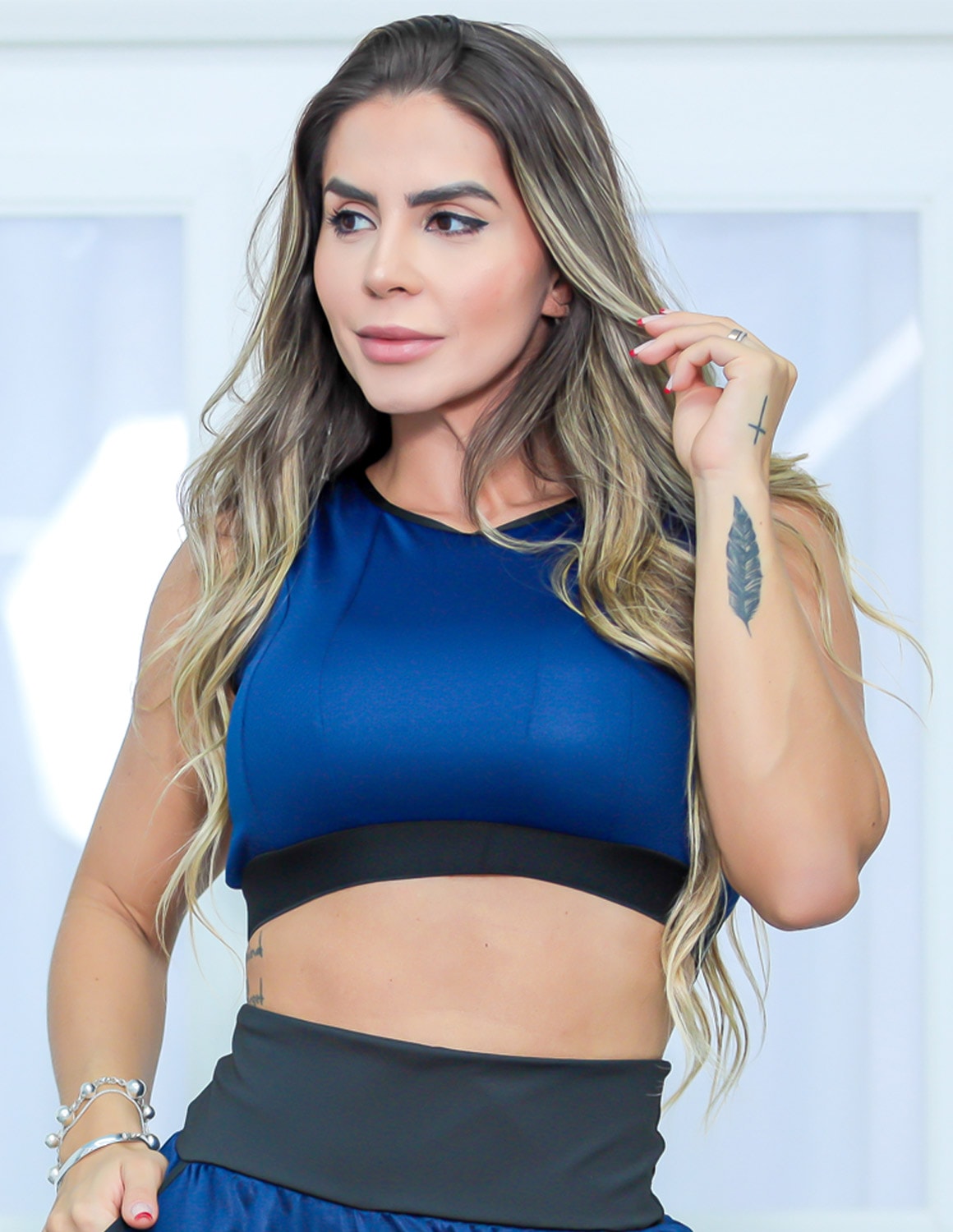Top Cropped  Running Feminino em Dry Fit sem Bojo