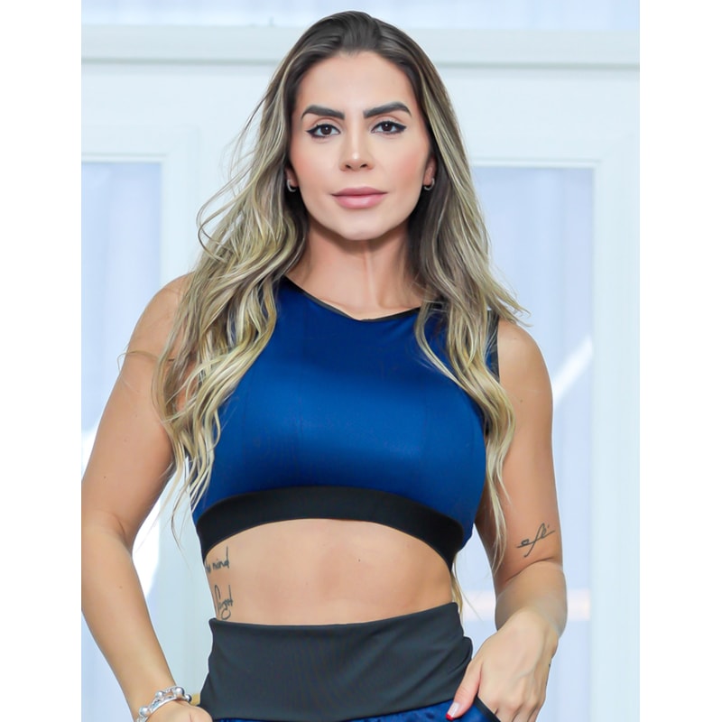 Top Cropped  Running Feminino em Dry Fit sem Bojo