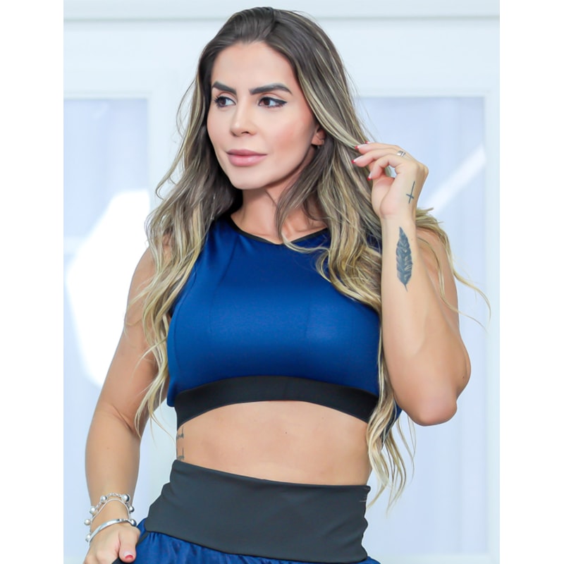Top Cropped  Running Feminino em Dry Fit sem Bojo