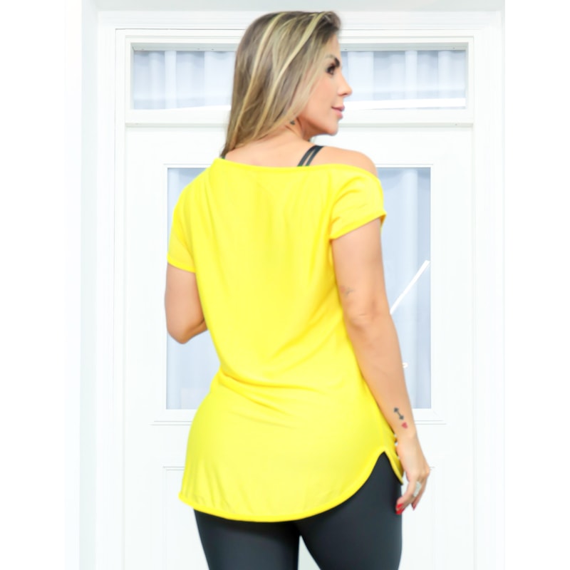 Blusinha de Academia Fitness Feminina Ombro Só Dry Fit