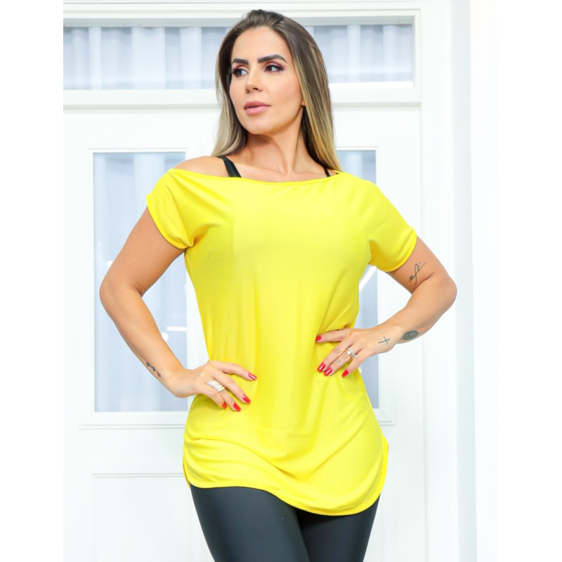 Blusinha de Academia Fitness Feminina Ombro Só Dry Fit