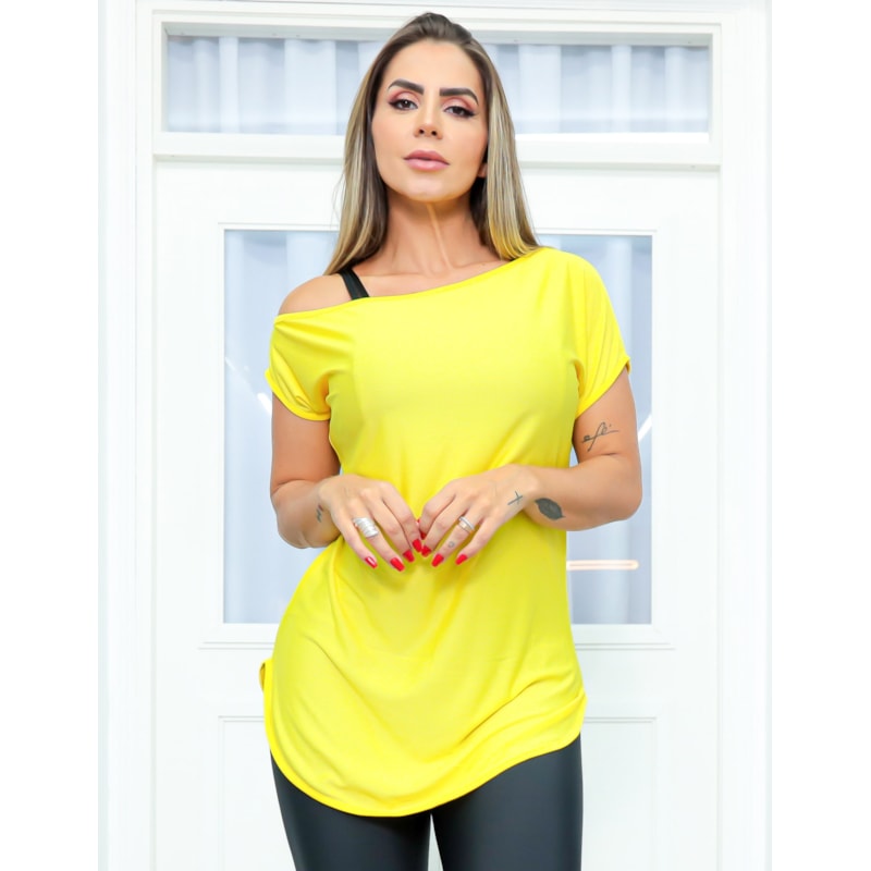 Blusinha de Academia Fitness Feminina Ombro Só Dry Fit