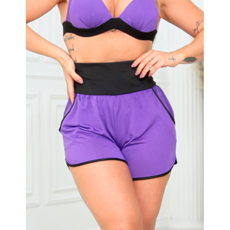 Shortinho Soltinho Fitness Feminino Dry Running com Bolso