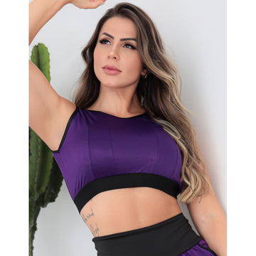 Cropped Feminino de Corrida Academia sem Bojo em Dry Fit