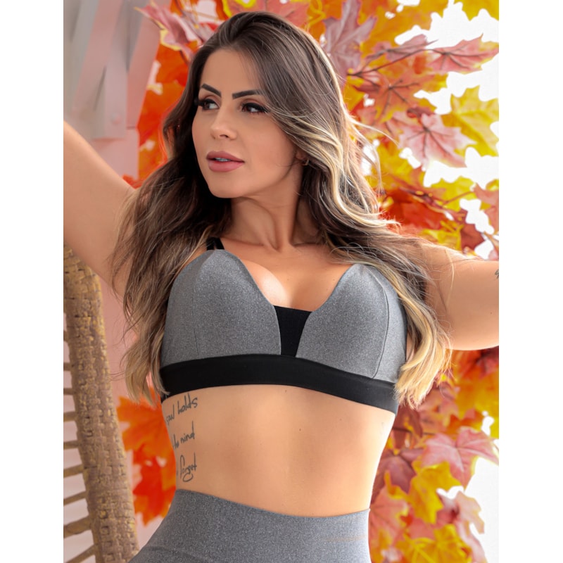 Conjunto Fitness Feminino Academia Short e Top com Bojo